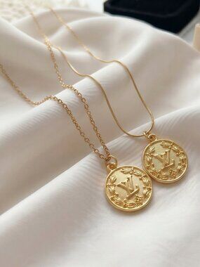 ✨Louis Vuitton Button/Charm Upcycled Necklace✨